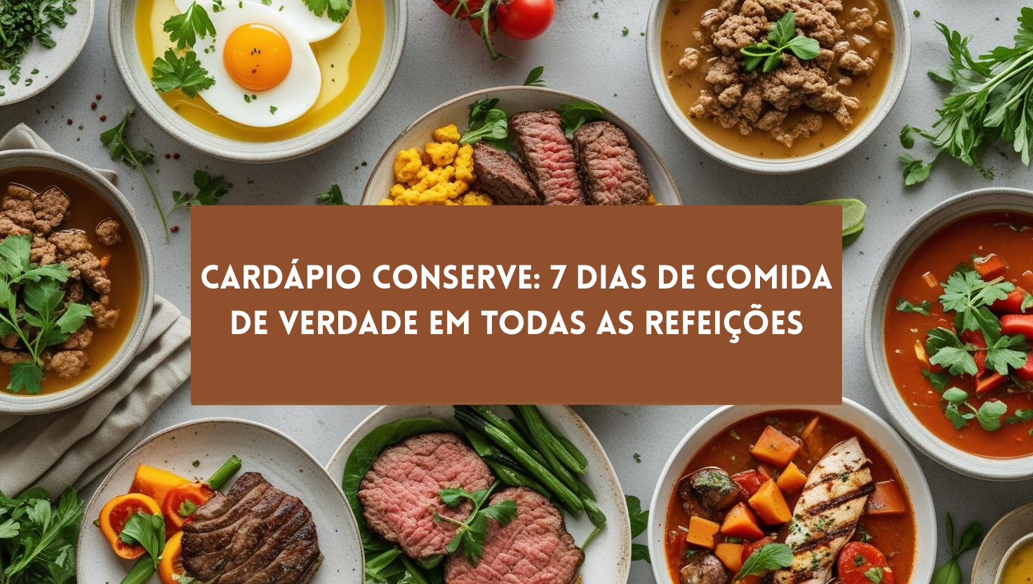 Cardápio Conserve: 7 dias de comida de verdade em todas as refeições